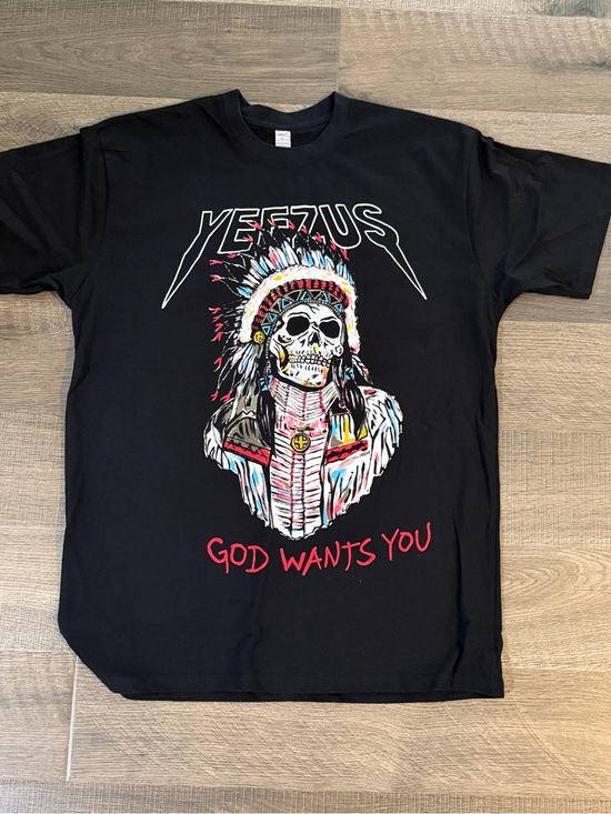 Yeezy Other - Yeezy Black Short-Sleeve Graphic Tee with Multicolor Skull Headdress - NWOT